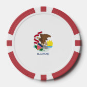 Vlag van Illinois State Design Poker Chips (Voorkant)