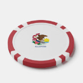 Vlag van Illinois State Design Poker Chips (Enkel)