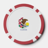 Vlag van Illinois State Design Poker Chips (Achterkant)