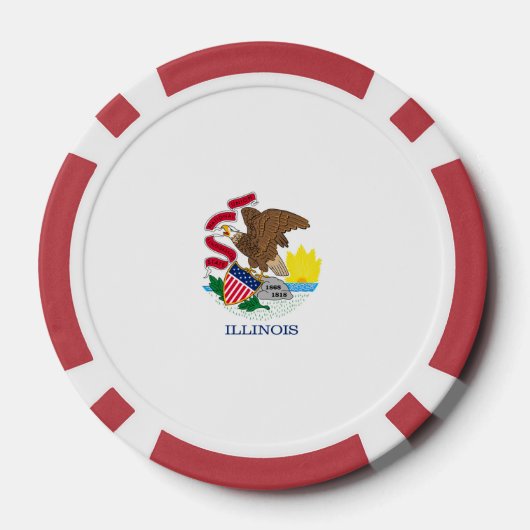 Vlag van Illinois State Design Poker Chips