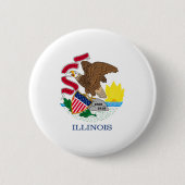Vlag van Illinois State Design Ronde Button 5,7 Cm (Voorkant)