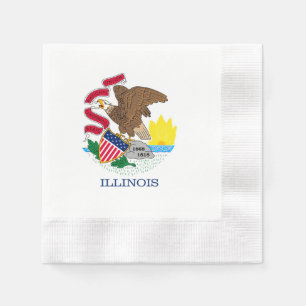 Vlag van Illinois State Design Servetten
