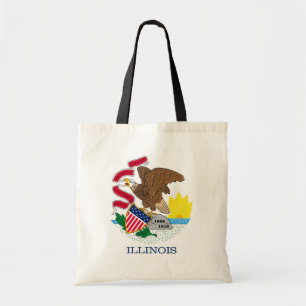 Vlag van Illinois State Design Tote Bag