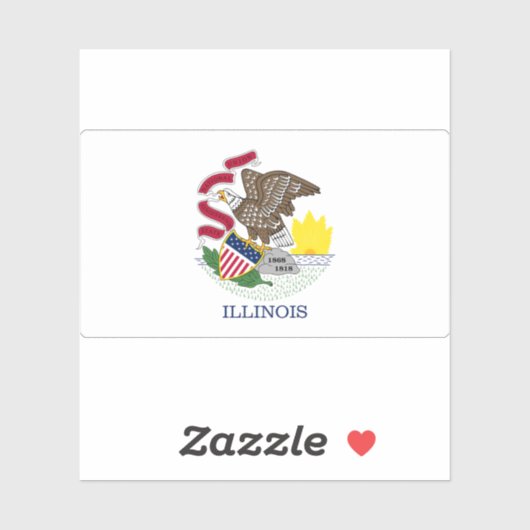 Vlag van Illinois Sticker (Vel)