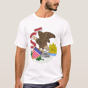 Vlag van Illinois T-shirt