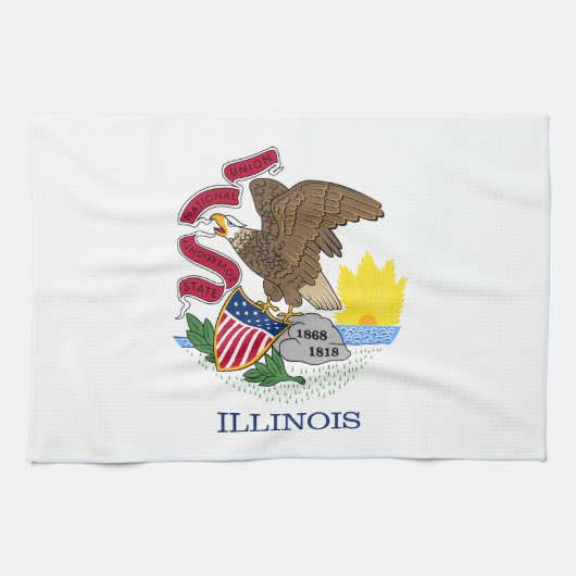Vlag van Illinois Theedoek (Horizontaal)