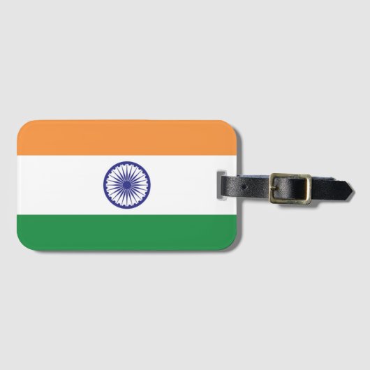Vlag van India Bagagelabel (Voorkant (horizontaal))