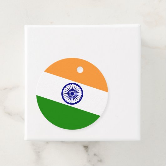 Vlag van India Bedankjes Labels (In situ)