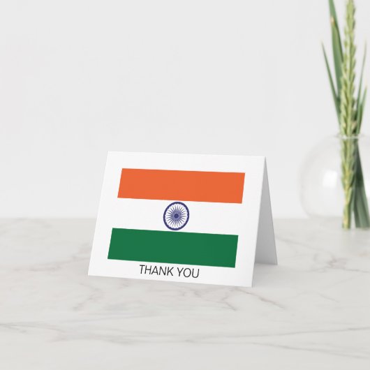 Vlag van India Bedankkaart (Voorkant)