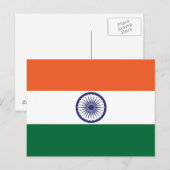 Vlag van India Briefkaart (Voorkant / Achterkant)