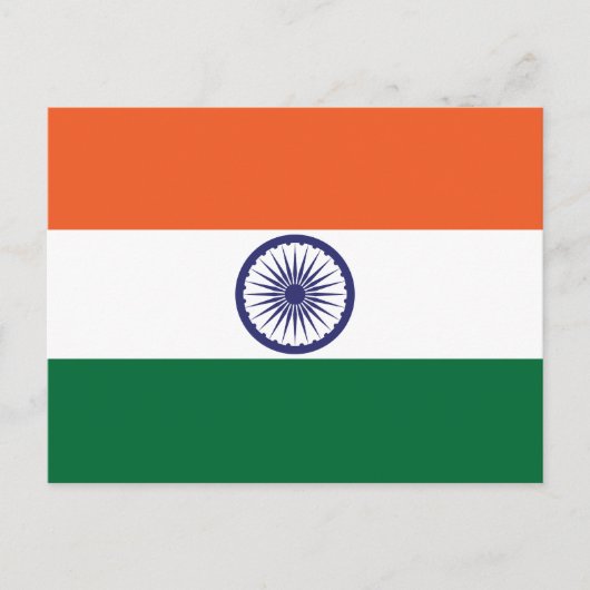 Vlag van India Briefkaart (Voorkant)
