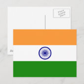 Vlag van India Briefkaart (Voorkant / Achterkant)