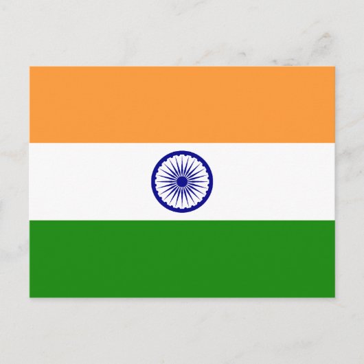 Vlag van India Briefkaart (Voorkant)