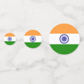 Vlag van India Confetti (Achterkanten)