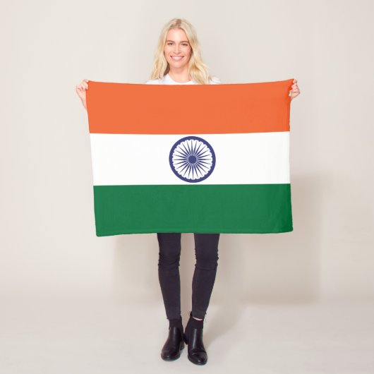 Vlag van India Fleece Deken (In situ)