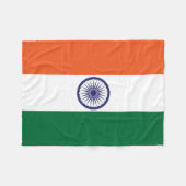Vlag van India Fleece Deken (Voorkant (Horizontaal))