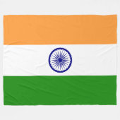 Vlag van India Fleece Deken (Voorkant (Horizontaal))