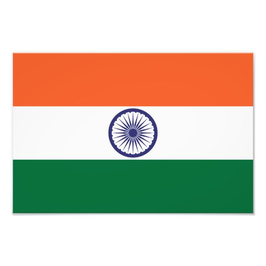 Vlag van India Foto Afdruk (Voorkant)