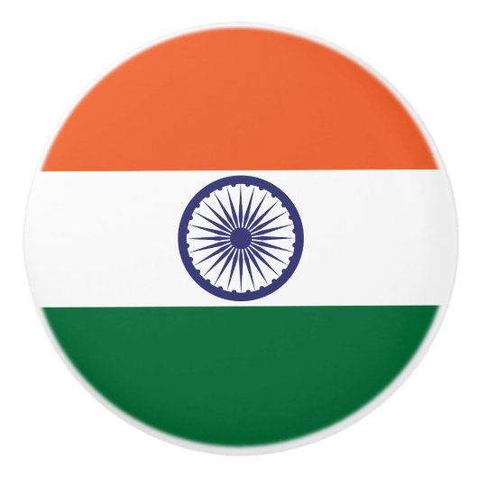 Vlag van India Keramische Knop (Voorkant)