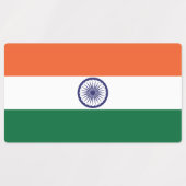 Vlag van India Labels (Design 1)