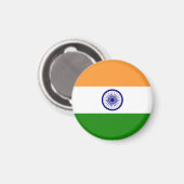 Vlag van India Magneet (Voorkant / Achterkant)