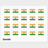 Vlag van India Producten Ronde Sticker (Vel)