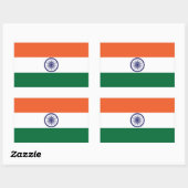 Vlag van India Rechthoekige Sticker (Vel)