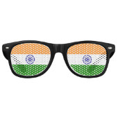 Vlag van India Retro Zonnebril (Voorkant)