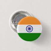 Vlag van India Ronde Button 3,2 Cm (Voorkant /achterkant)