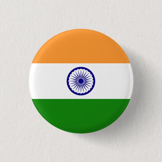 Vlag van India Ronde Button 3,2 Cm (Voorkant)