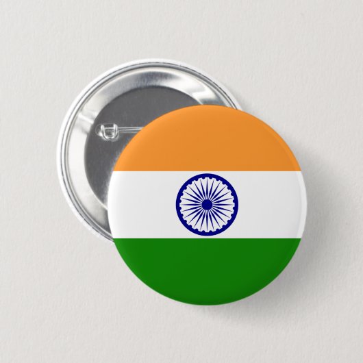 Vlag van India Ronde Button 5,7 Cm (Voorkant /achterkant)
