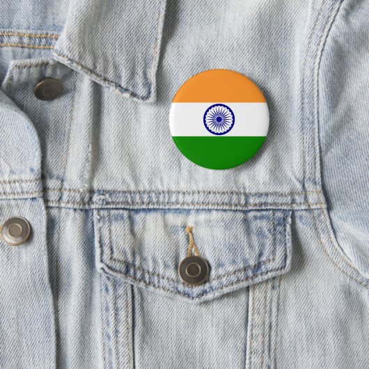 Vlag van India Ronde Button 5,7 Cm (In situ)
