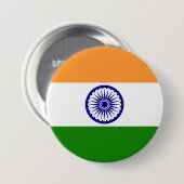 Vlag van India Ronde Button 7,6 Cm (Voorkant /achterkant)