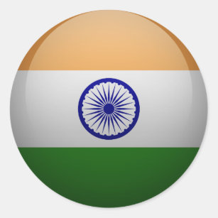 Vlag van India Ronde Sticker