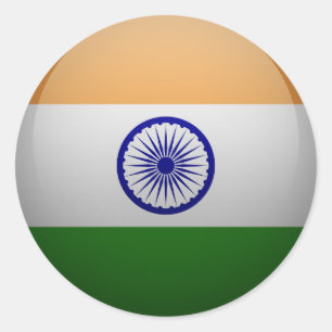 Vlag van India Ronde Sticker