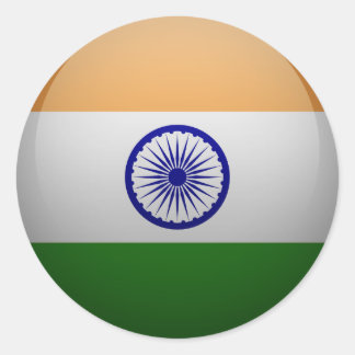 Vlag van India Ronde Sticker
