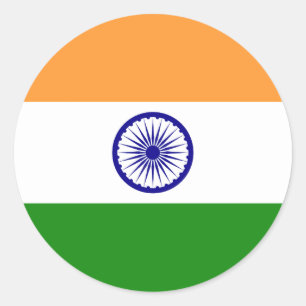 Vlag van India Ronde Sticker