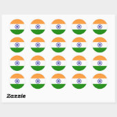 Vlag van India Ronde Sticker (Vel)