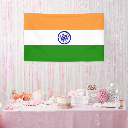 Vlag van India Spandoek (Feest)