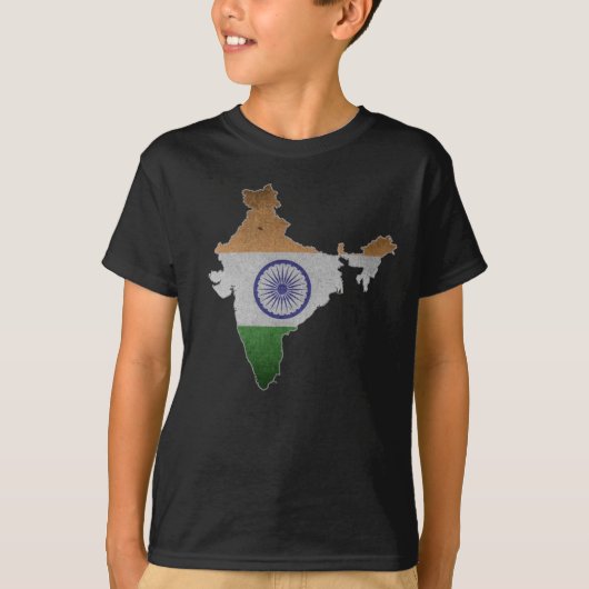 vlag van india t-shirt (Voorkant)
