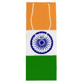 Vlag van India Wijn Cadeautas (Achterkant)