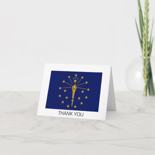 Vlag van Indiana Bedankkaart (Voorkant)