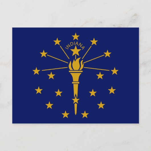 Vlag van Indiana Briefkaart (Voorkant)