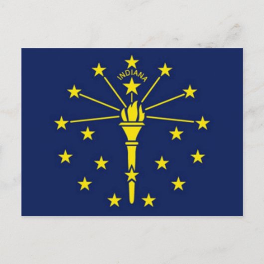 Vlag van Indiana Briefkaart (Voorkant)