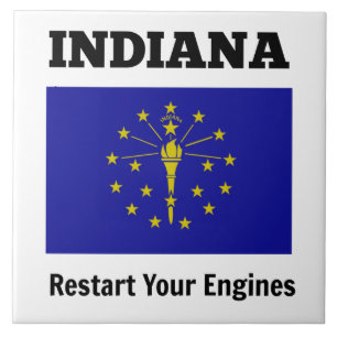Vlag van Indiana, start uw motoren opnieuw op Tegeltje