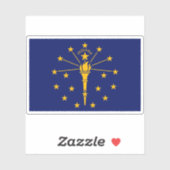 Vlag van Indiana Sticker (Vel)