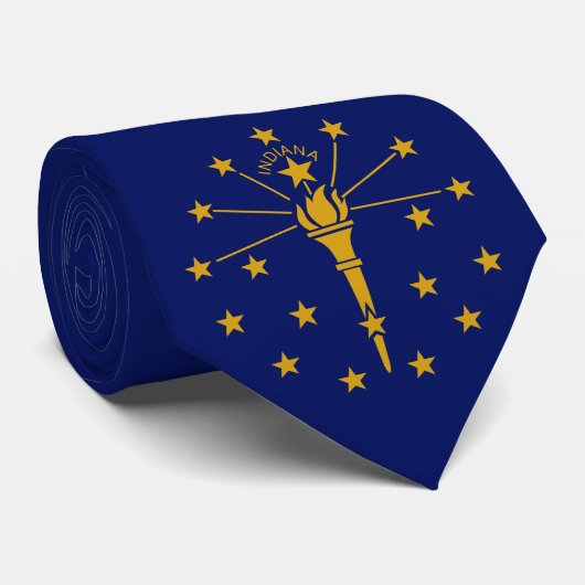 Vlag van Indiana Stropdas (Opgerold)