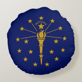 Vlag van Indiana (VS-staat) Rond Kussen