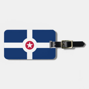Vlag van Indianapolis, Indiana-Bagagelabel Bagagelabel