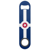 Vlag van Indianapolis, Indiana Bar Key Speed Flessenopener (Voorkant)